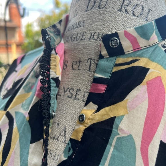 Pink and Green Bell Sleeve Resort Dress - Picture 8 of 16